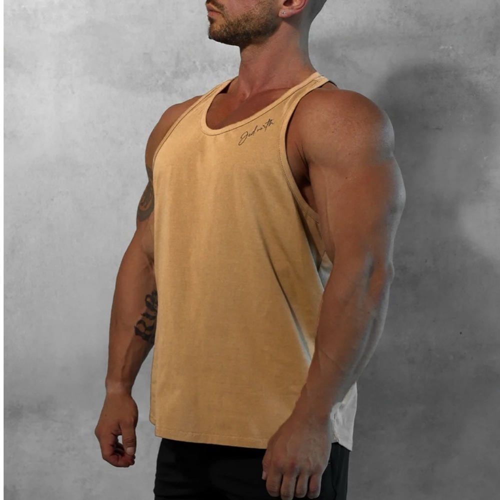 CLASSIC BODYBUILDING RACERBACK STRINGER - Tan